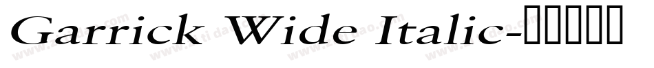 Garrick Wide Italic字体转换